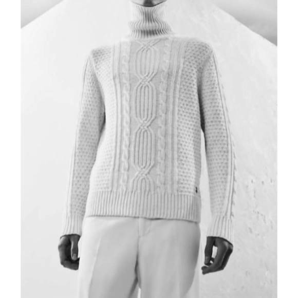 NEW IMPULSO cable turtleneck sweater in ivory - Picture 2 of 3